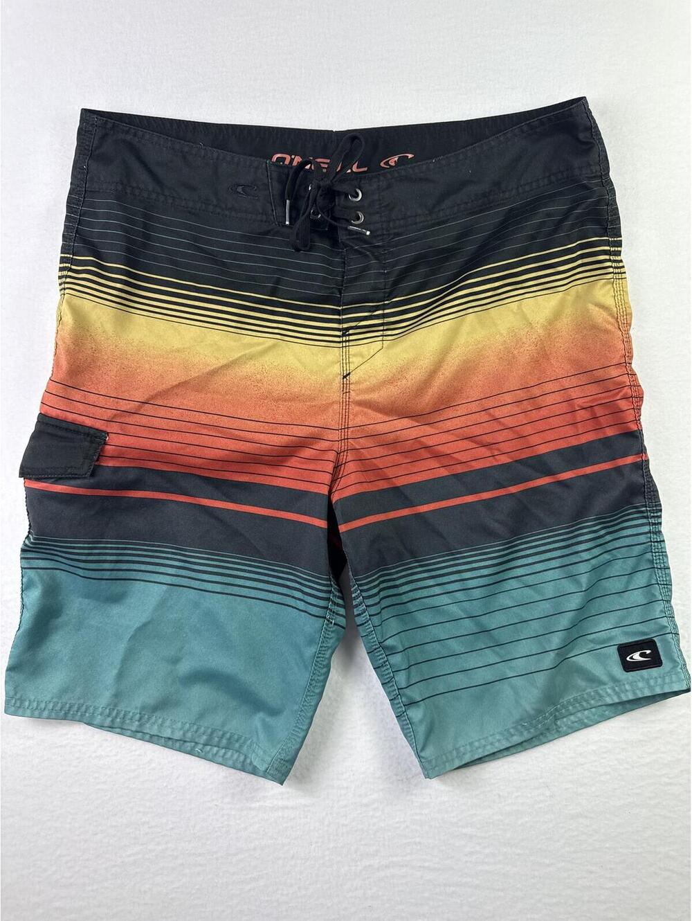 O'Neill Multicolor Striped Board Shorts Size 34